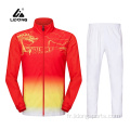 Vertissement en gros Dernière Design Fashion Red and Blue Tracksuit